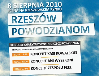 Gwiazdy zagraj� dla powodzian - rzesz�w powodzianom, 2010, rynek rzeszowski, koncert, feel, kowalska, wyszkoni, caritas, zbi�rka
