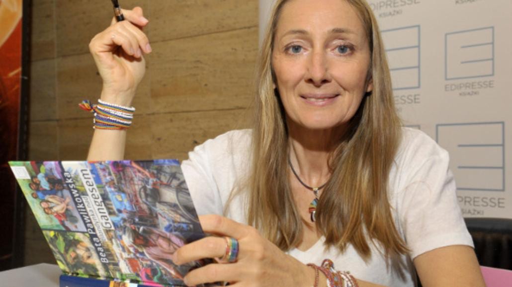 Beata Pawlikowska jako "Blondynka nad Gangesem"