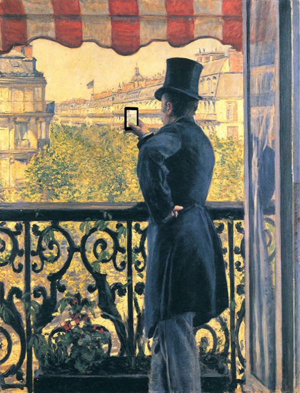 “L’homme Au Balcon” Gustave Caillebotte