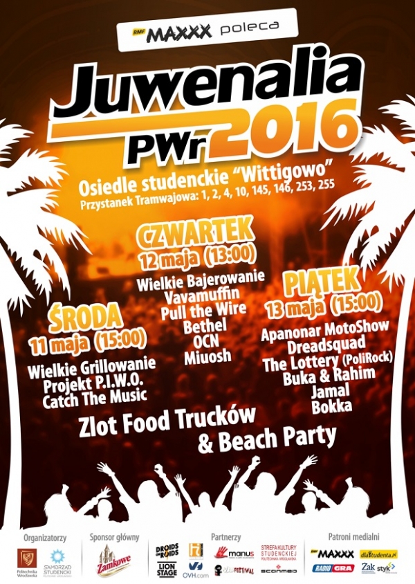 Wrocław: Juwenalia PWr 2016, 11-13 maja