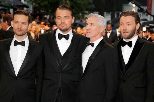 z lewej: Tobey Maguire, Leonardo DiCaprio, Baz Luhrmann i Joel Edgerton