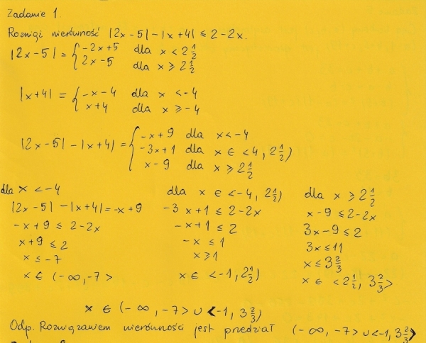 Matura z matematyki - odpowiedzi poziom rozszerzony  - Zdjęcie nr 1