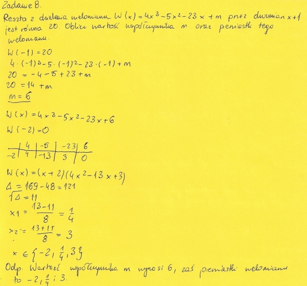 Matura z matematyki - odpowiedzi poziom rozszerzony  - Zdjęcie nr 9
