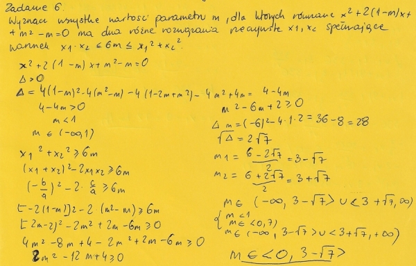 Matura z matematyki - odpowiedzi poziom rozszerzony  - Zdjęcie nr 6