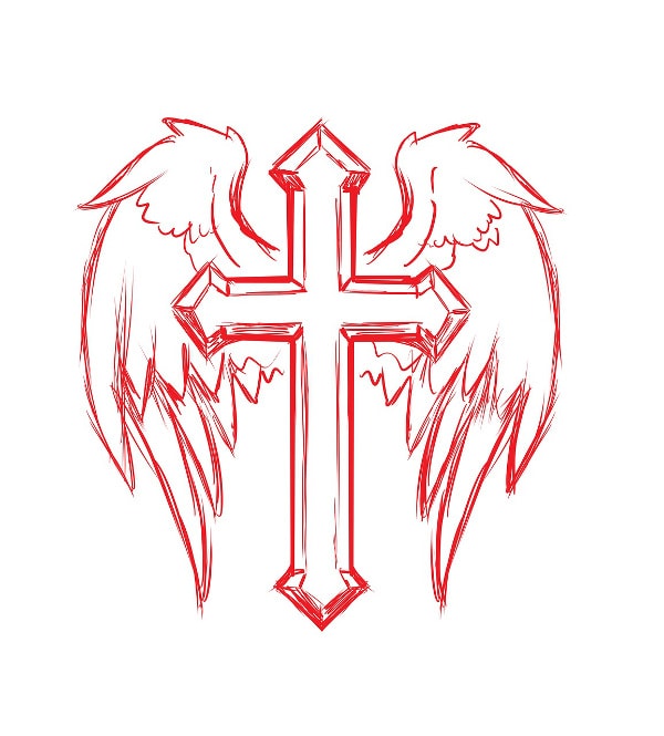 Krzyż - wzory męskich tatuaży