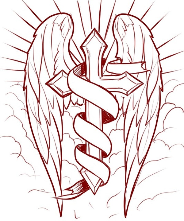 Krzyż - wzory damskich tatuaży