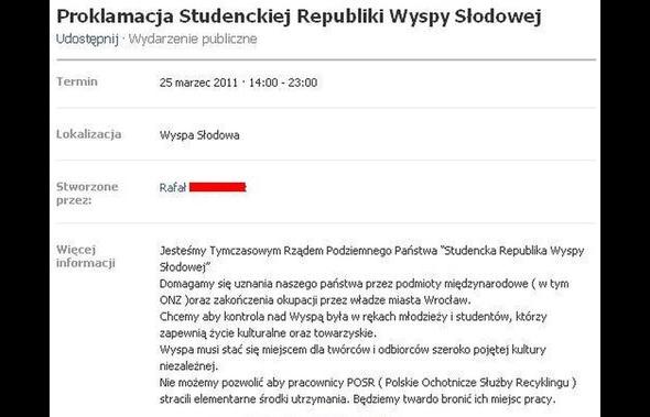 Wrocławcy studenci przejęli Wyspę 