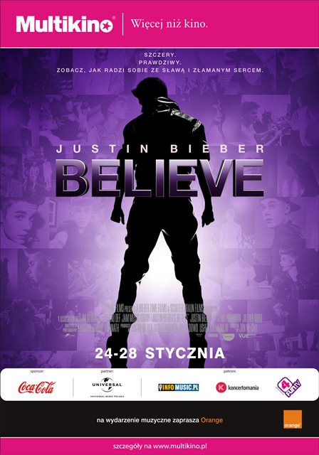 "Justin Bieber. Believe" przez 5 dni w Multikini