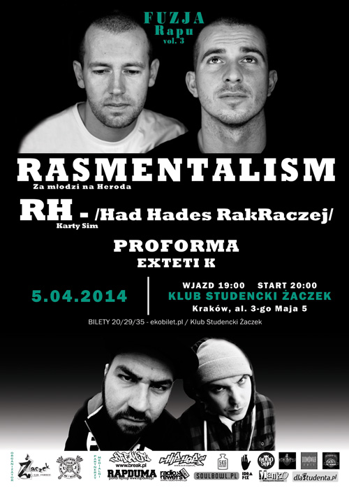 Fuzja Rapu vol. 3 - RASMENTALISM / RH- (Had Hades/Rak) / PROFORMA /  EXTETI K