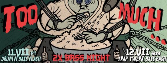 Too much! 2x Bass Night ft. Sokos, PZG, Kinga, IK, Radi, Virus, Rootshot, Kosaym Paik