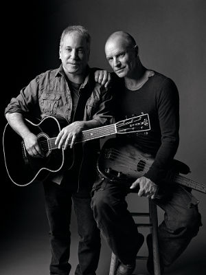 Paul Simon & Sting on stage together