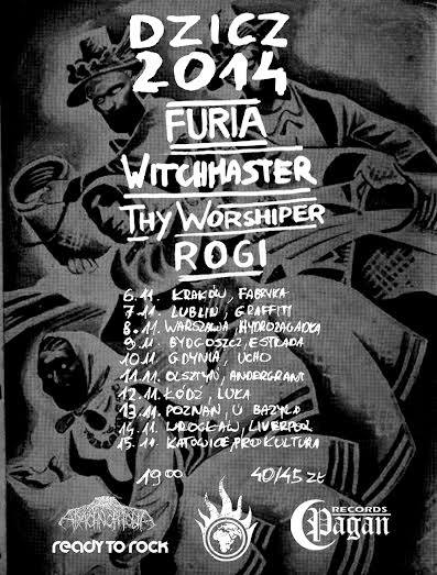 Dzicz Tour 2014: Furia, Witchmaster, Thy Worship, Rogi