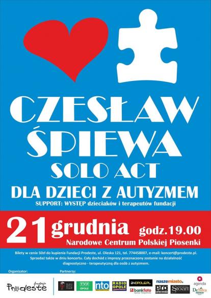 Czesław Śpiewa Solo Act koncert - charytatywny na rzecz Fundacji Prodeste