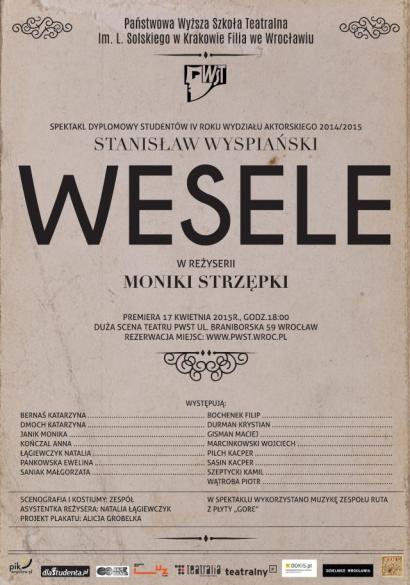 Wesele - premiera Teatru PWST Wrocław