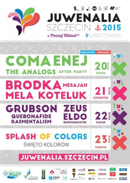Juwenalia Szczecin 2015: Coma, Enej, The Analogs