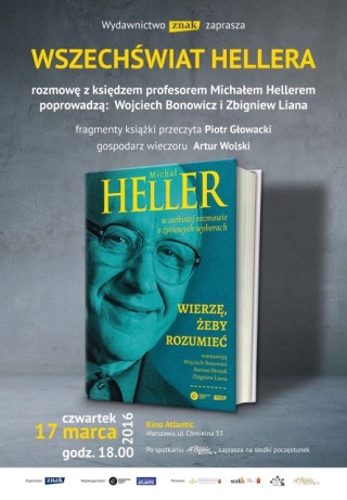 Premiera książki Michała Hellera "Wierzę, żeby zrozumieć"