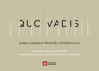 Pokaz rękopisu "Quo Vadis" Henryka Sienkiewicza 
