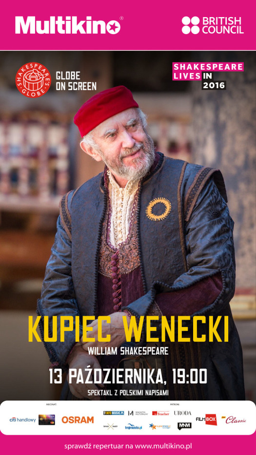 Globe On Screen: "Kupiec wenecki" Williama Szekspira 