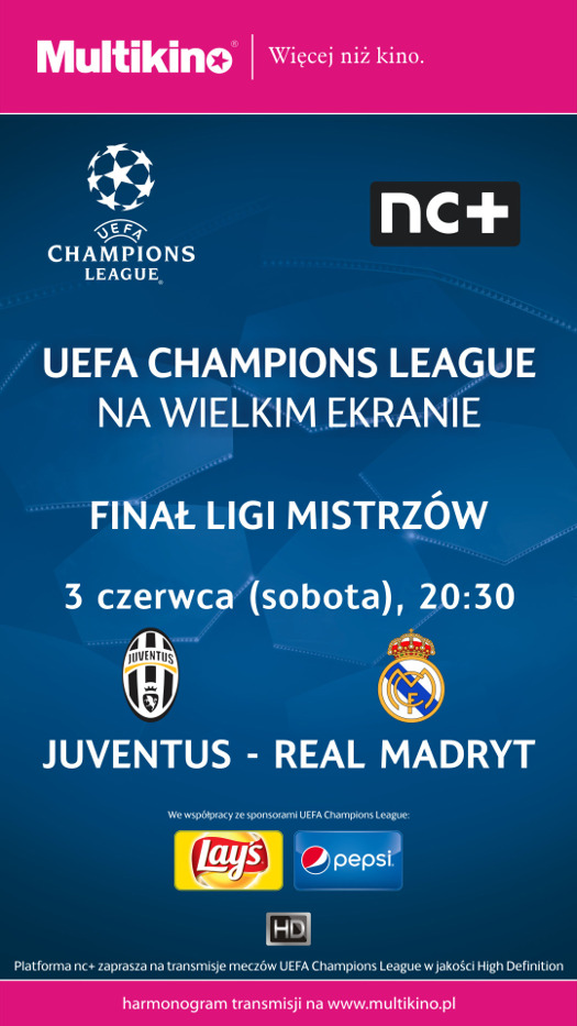 Liga Mistrzów UEFA - finał na wielkim ekranie w Multikinie