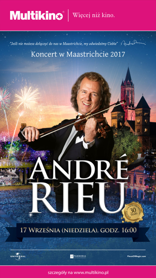 Koncert André Rieu w Maastrichcie 2017 w Multikinie