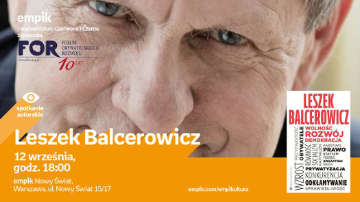 Leszek Balcerowicz - spotkanie autorskie