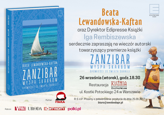 Beata Lewandowska-Kaftan zaprasza na Zanzibar