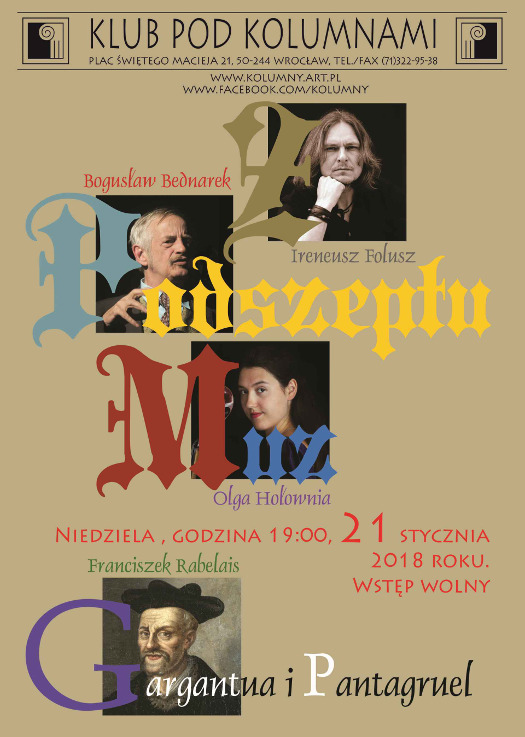 Gargantua i Pantagruel - literackie spotkanie z Bogusławem Bednarkiem