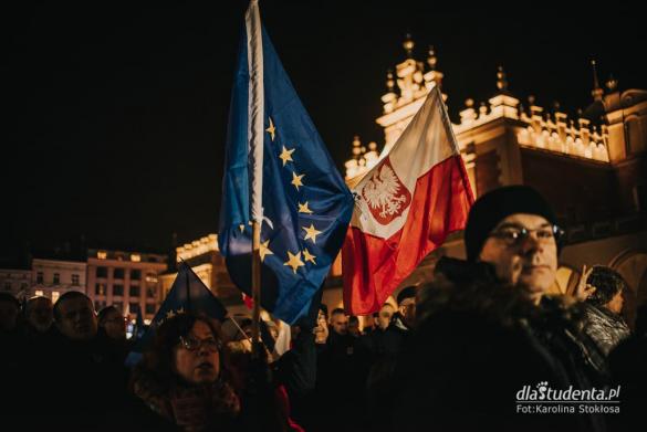 Wolne Sądy: Protest przeciwko ustawie kagańcowej w Krakowie