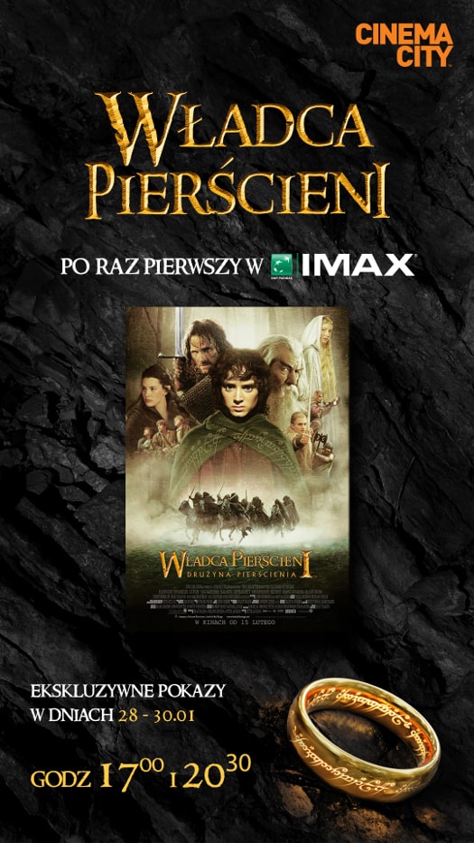 "Wadca Piercieni: Druyna Piercienia" po raz pierwszy w formacie IMAX