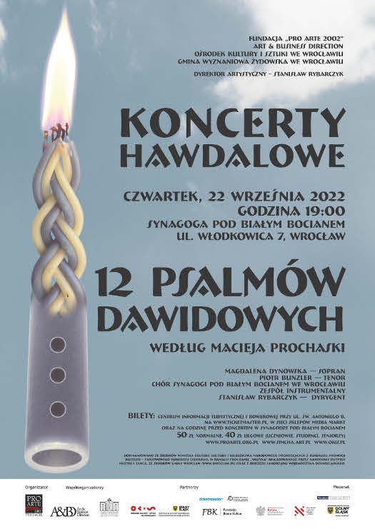 Koncert Hawdalowy: 12 PSALMÓW DAWIDOWYCH według Macieja Prochaski 