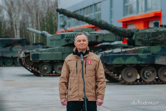 Prezydent RP na szkoleniu ukraińskich załóg czołgów Leopard 