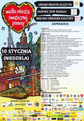 XVIII Finał WOŚP w Olsztynie - program