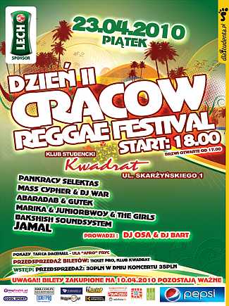 Cracow Reggae Festival - 2 dzień - NOWY TERMIN