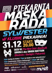 Maskarada - Sylwester w klubie Piekarnia!