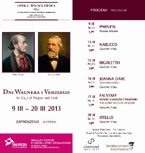 Dni Wagnera i Verdiego w Operze Wrocławskiej