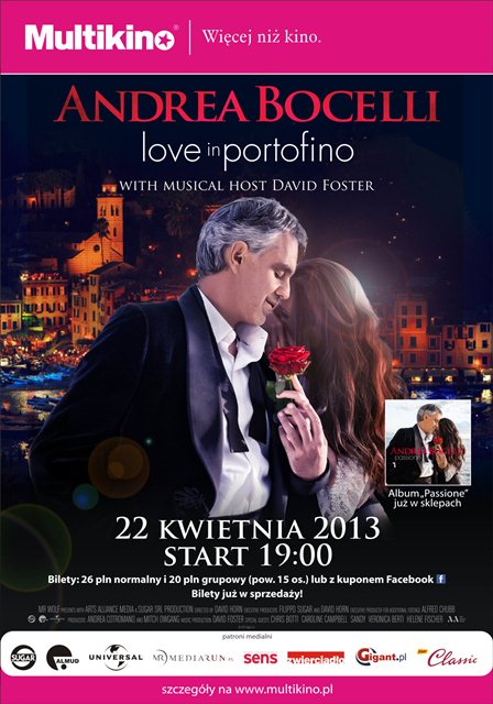 Andrea Bocelli - Love in Portofino w Multikinie