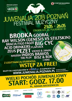 Festiwal Muzyczny Juwenalia Poznań - Gooral, Indio