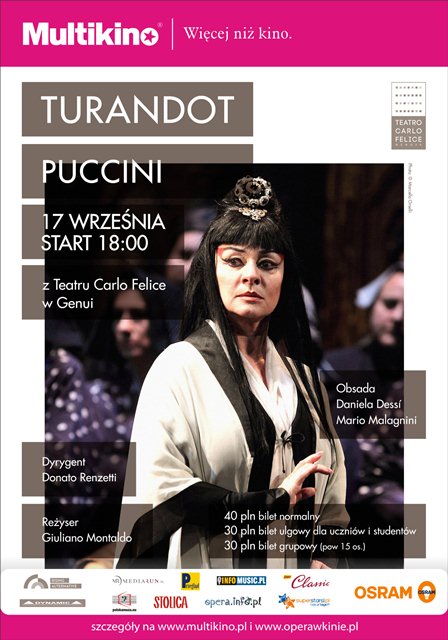 „Turandot” z Genui do Multikina! 