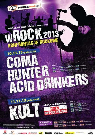 Konfrontacje Rockowe wROCK 2013: Coma, Hunter...