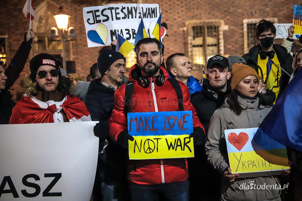 Solidarnie z Ukrainą - manifestacja poparcia we Wrocławiu - zdjęcie nr 6