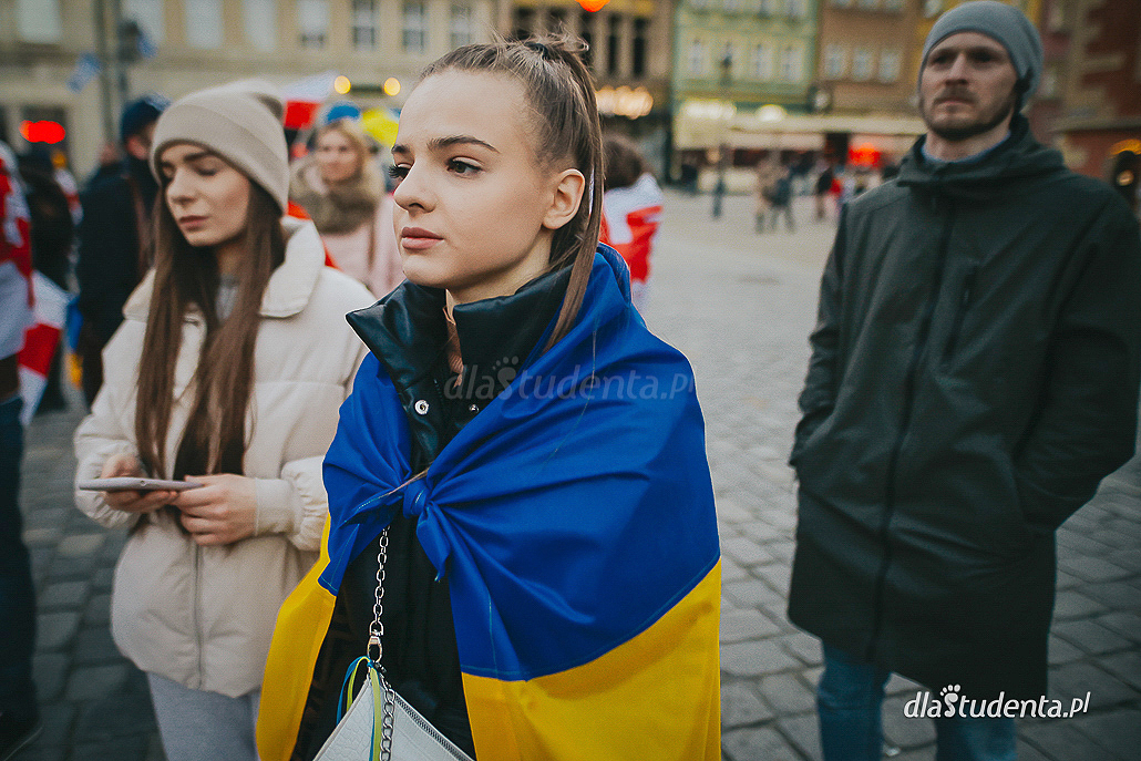 Solidarni z Ukrainą - protest we Wrocławiu  - zdjęcie nr 8