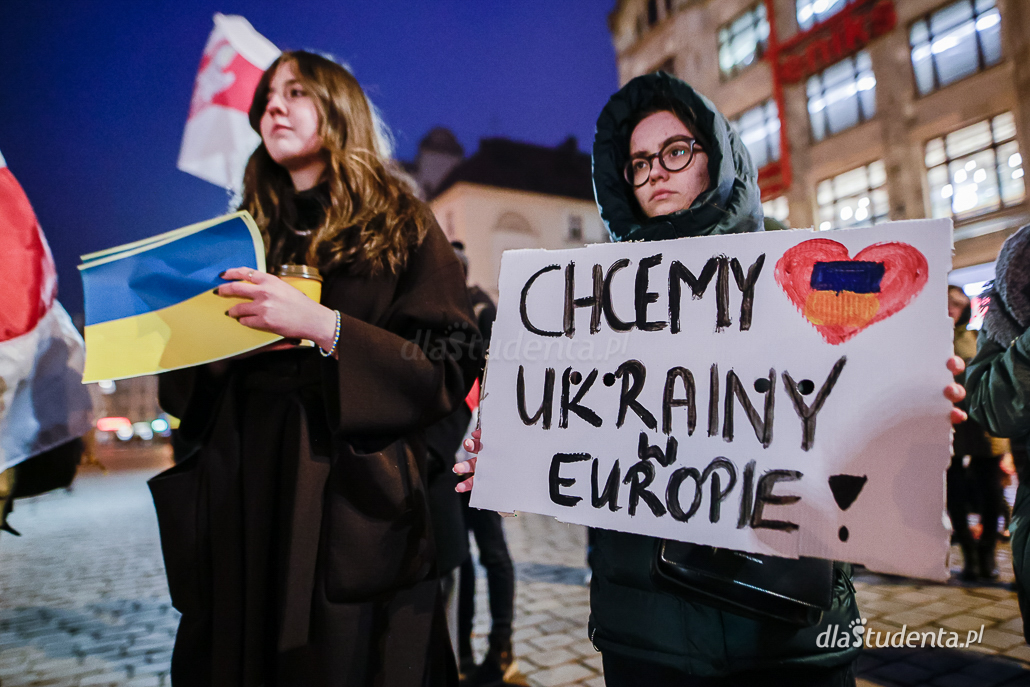 TAK dla Ukrainy w Unii Europejskiej - manifestacja we Wroclawiu  - zdjęcie nr 4