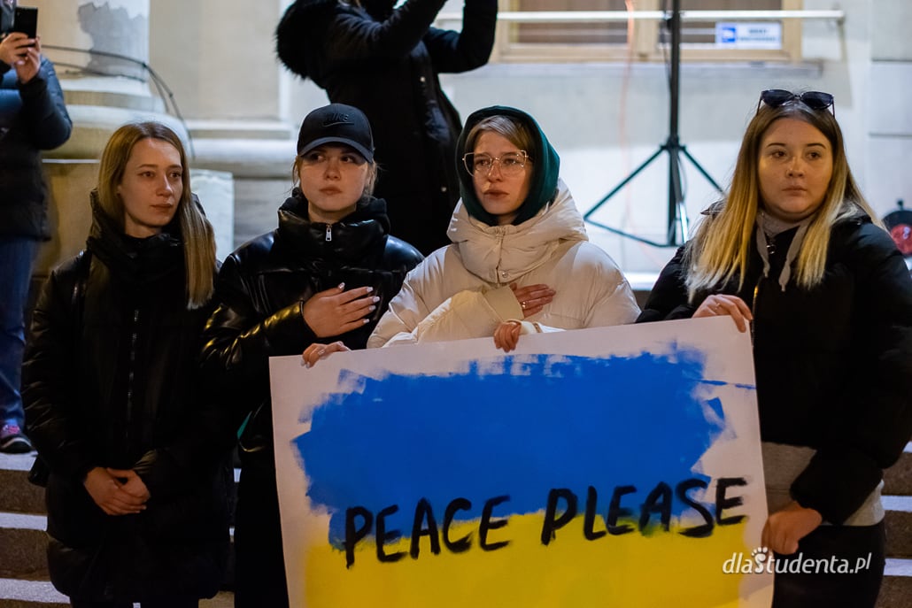 Solidarnie z Ukrainą - manifestacja poparcia w Lublinie - zdjęcie nr 1