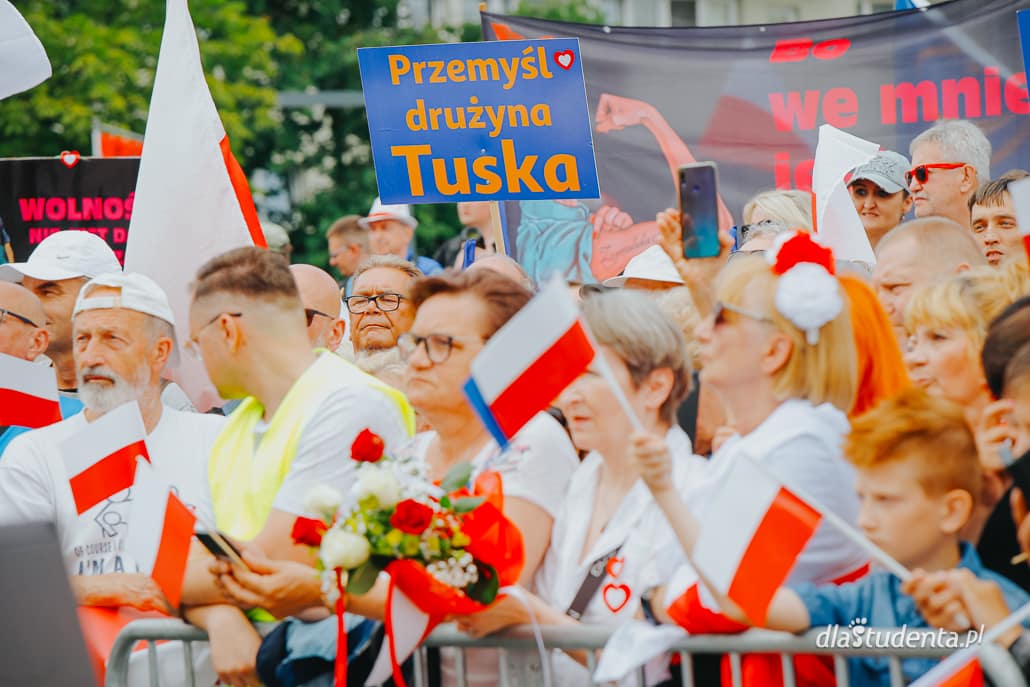 Wiec Donalda Tuska we Wrocławiu  - zdjęcie nr 4