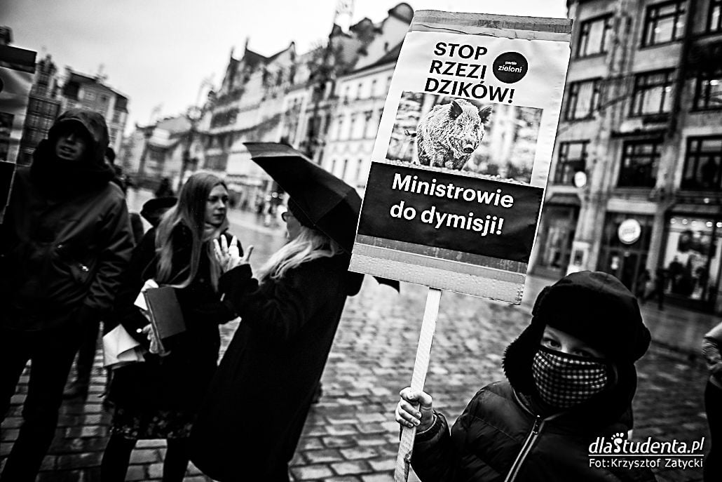 Stop rzezi dzików - protest we Wrocławiu - zdjęcie nr 9