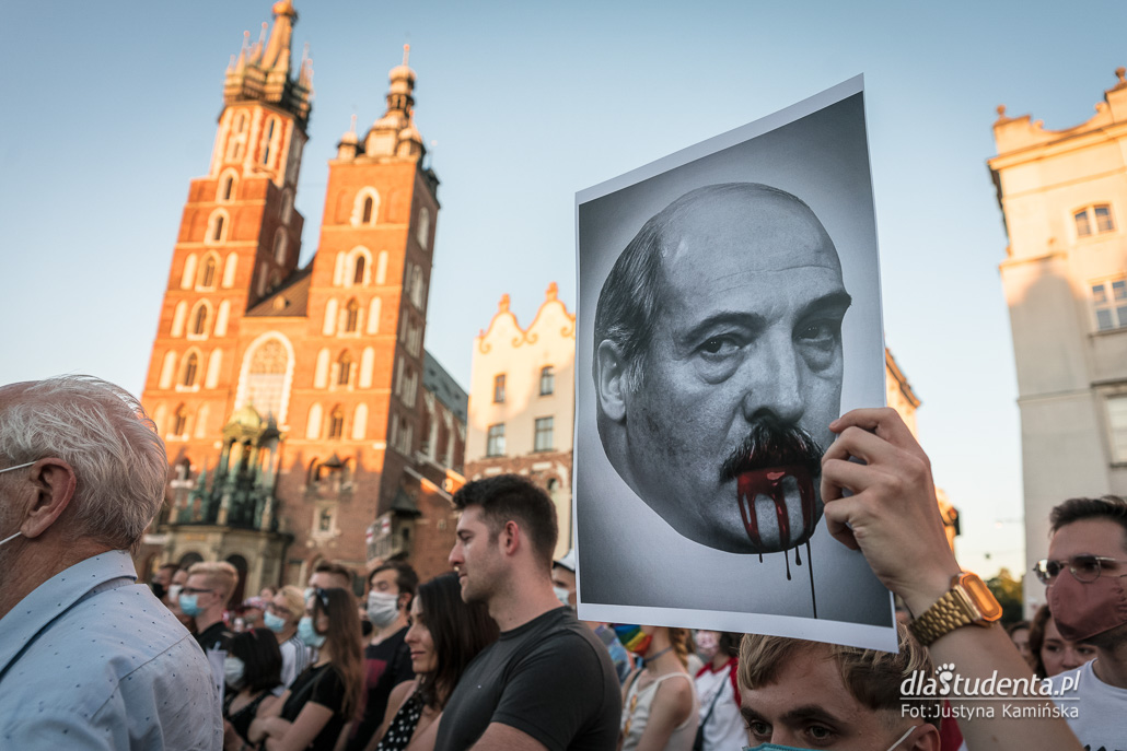 Akcja solidarności z Białorusią - manifestacja w Krakowie - zdjęcie nr 2