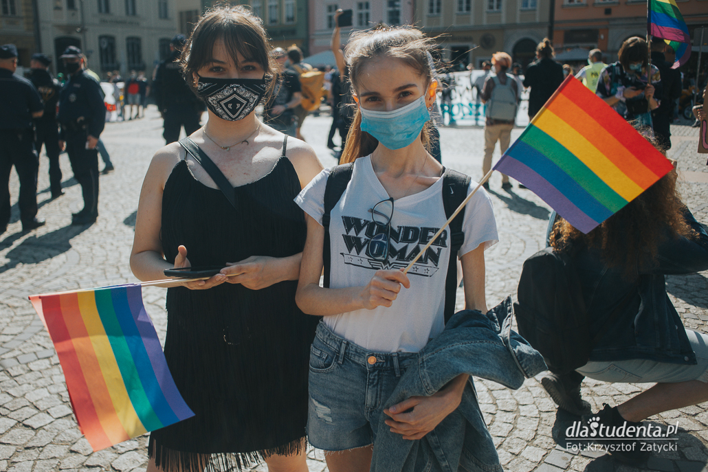 Stop przemocy wobec osób LGBTQIA - manifestacja we Wrocławiu