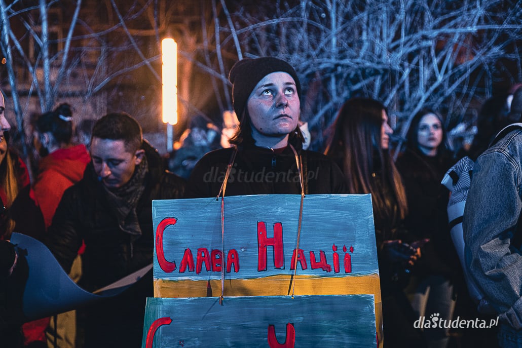 Solidarnie z Ukrainą - manifestacja poparcia w Krakowie - zdjęcie nr 3
