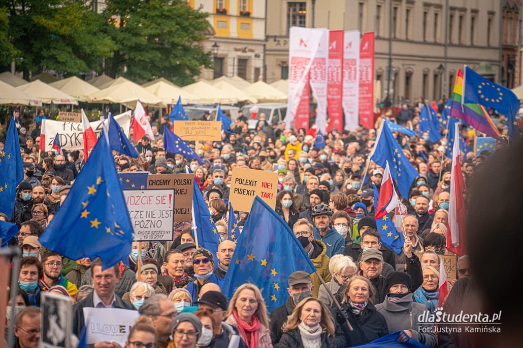 My zostajemy w Europie - demonstracja w Krakowie - zdjęcie nr 7