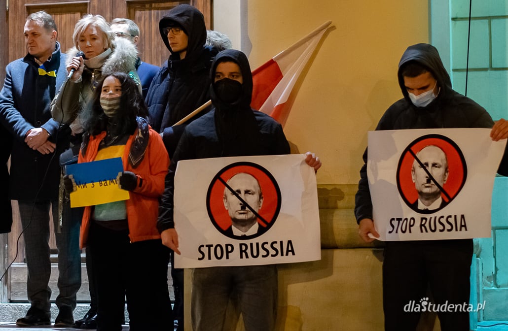 Solidarnie z Ukrainą - manifestacja poparcia w Lublinie - zdjęcie nr 9